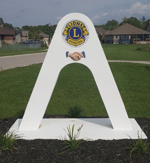 The first Lions Club Friendship Arch was designed by past international directors and erected on the U.S. Canada border in 1966.