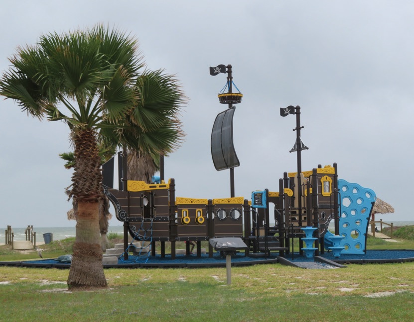 Ahoy, children! A new playground welcomes the kids to Rockport Beach, thanks to LCIF and the Rockport Lions Club in Texas. The previous playground was destroyed by Hurricane Harvey in August of 2017.