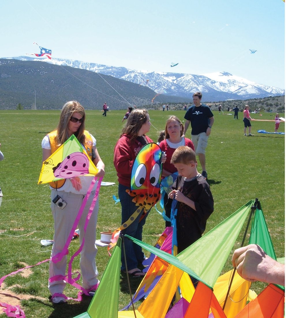 Cedar City residents prep their kites.