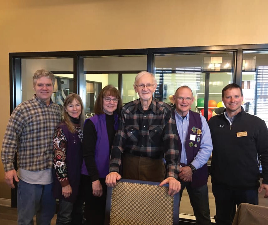 The Smithville Lions in Missouri brought the meeting to Past District Governor Harley Morelock as he recovered from surgery.