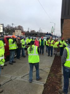 Lions in bright vests gather 