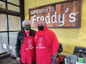 two men in salvation army aprons