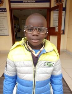 Little boy with new glasses