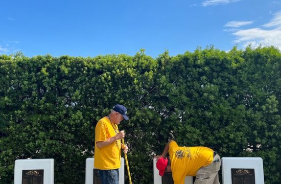 Lions cleaning up war memorial